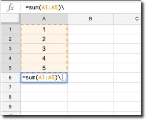 Lỗi cú pháp trong Google Sheets 1